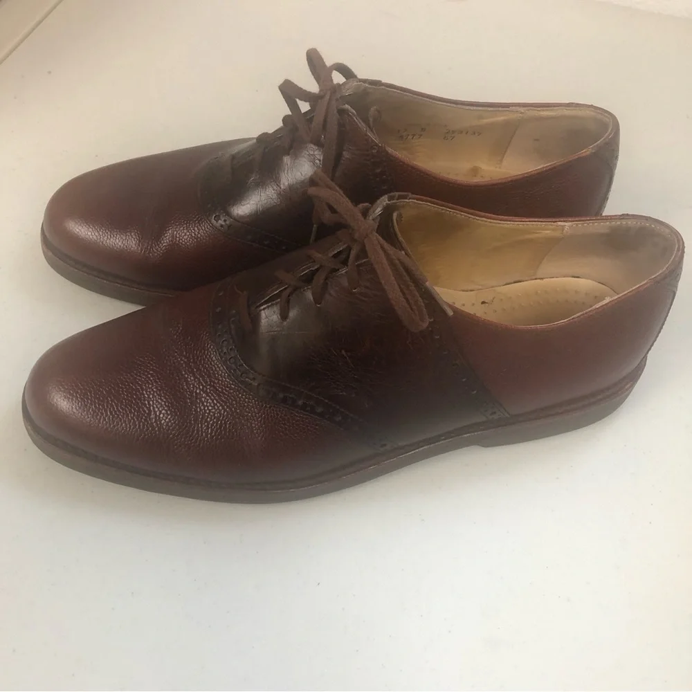 Cole Haan Shoes /Oxford Brown Pebbled Leather /Men's Size 13 D